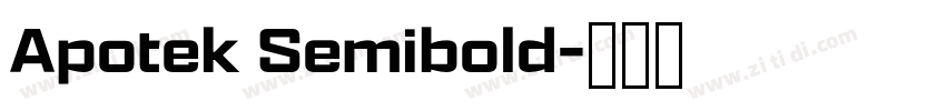 Apotek Semibold字体转换